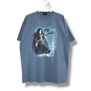 Vintage 2000 Cher Do You Believe Tour Shirt Blue Size XL